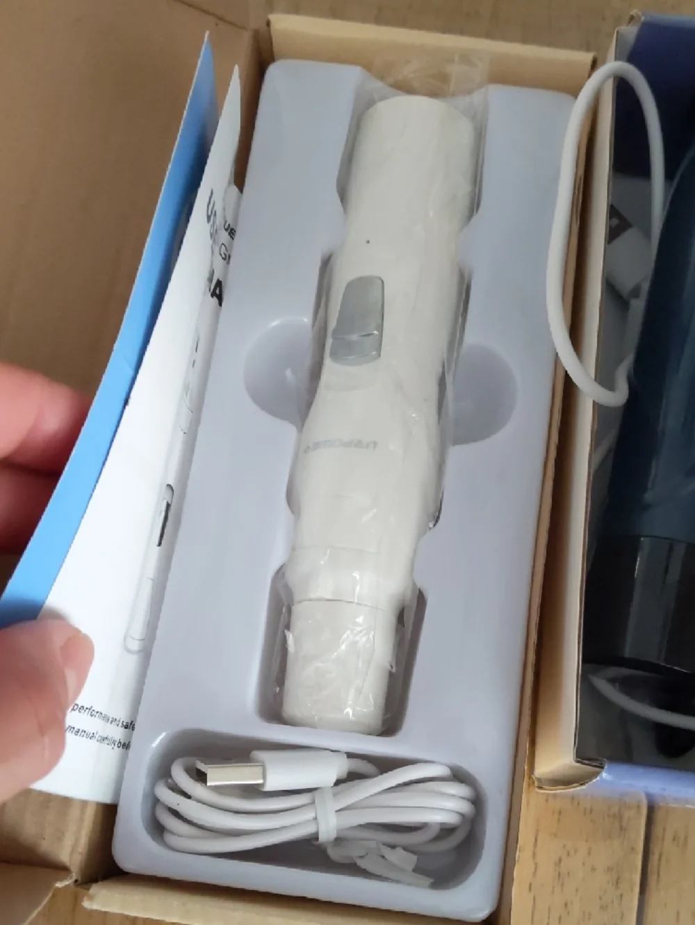 White Rechargeable Device with Cord - Neutral